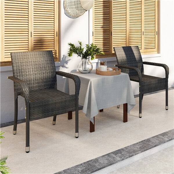 Yaheetech Set of 2 PE Outdoor Rattan Chair - Image 10