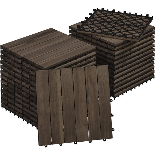 Yaheetech 27pcs Acacia Wood.Interlocking Deck Tiles - Image 15