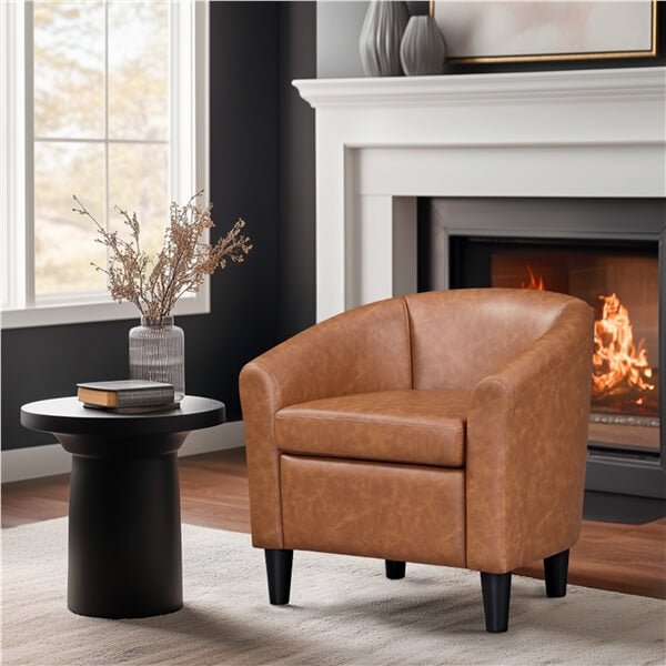 Yaheetech Upholstered Barrel Chair - Image 12
