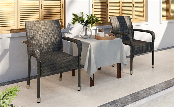 Yaheetech Set of 2 PE Outdoor Rattan Chair - Image 9