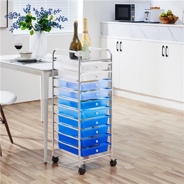Yaheetech 10 Drawer Rolling Storage Cart - Image 7