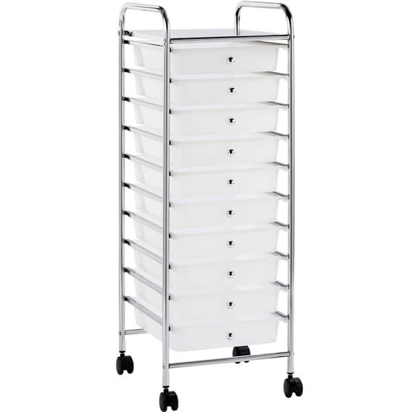 Yaheetech 10 Drawer Rolling Storage Cart - Image 2