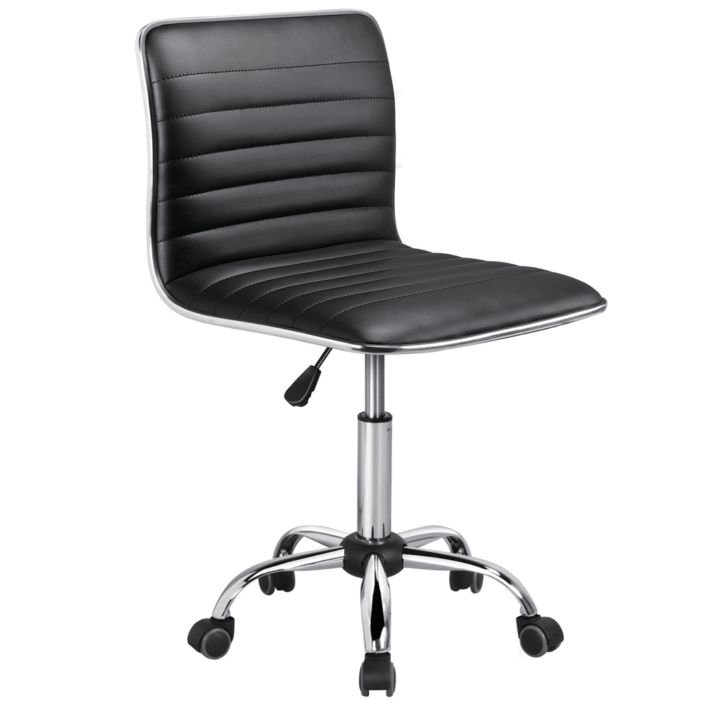 Yaheetech 16.3-22.2 Inch Adjustable PU Leather Low Back Desk Office Chair - Image 4
