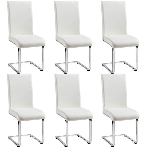 Yaheetech Dining Chairs Set of 6 Modern Faux Leather - Image 2