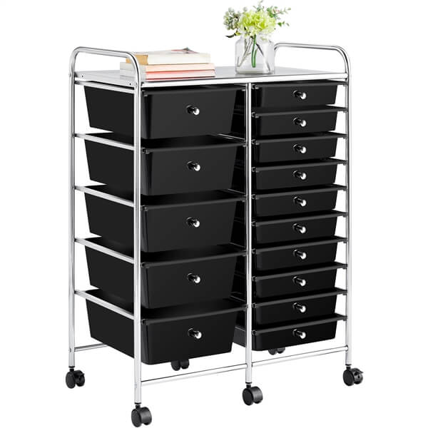 Yaheetech Utility Storage Cart with Wheels - Image 2