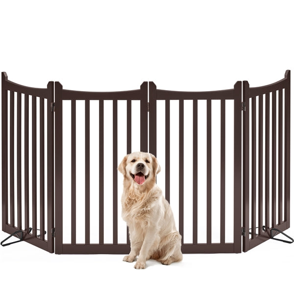 Yaheetech 36 H Extra Tall Freestanding Pet Gate 4-Panel - Image 2