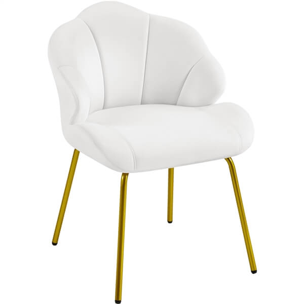 Yaheetech Velvet Accent Chair with Shell-Shaped Backrest - Image 12