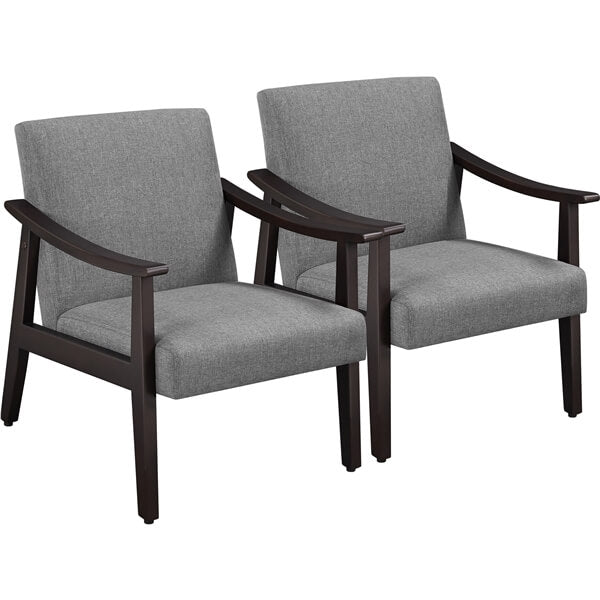 Yaheetech Leisure Chair with Solid Armrest and Feet - Image 2