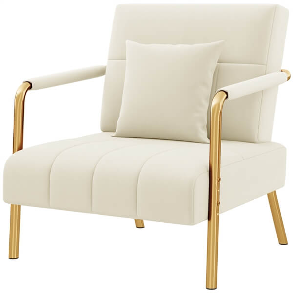 Yaheetech 30?? W Velvet Accent Armchair with Cozy Pillow - Image 9