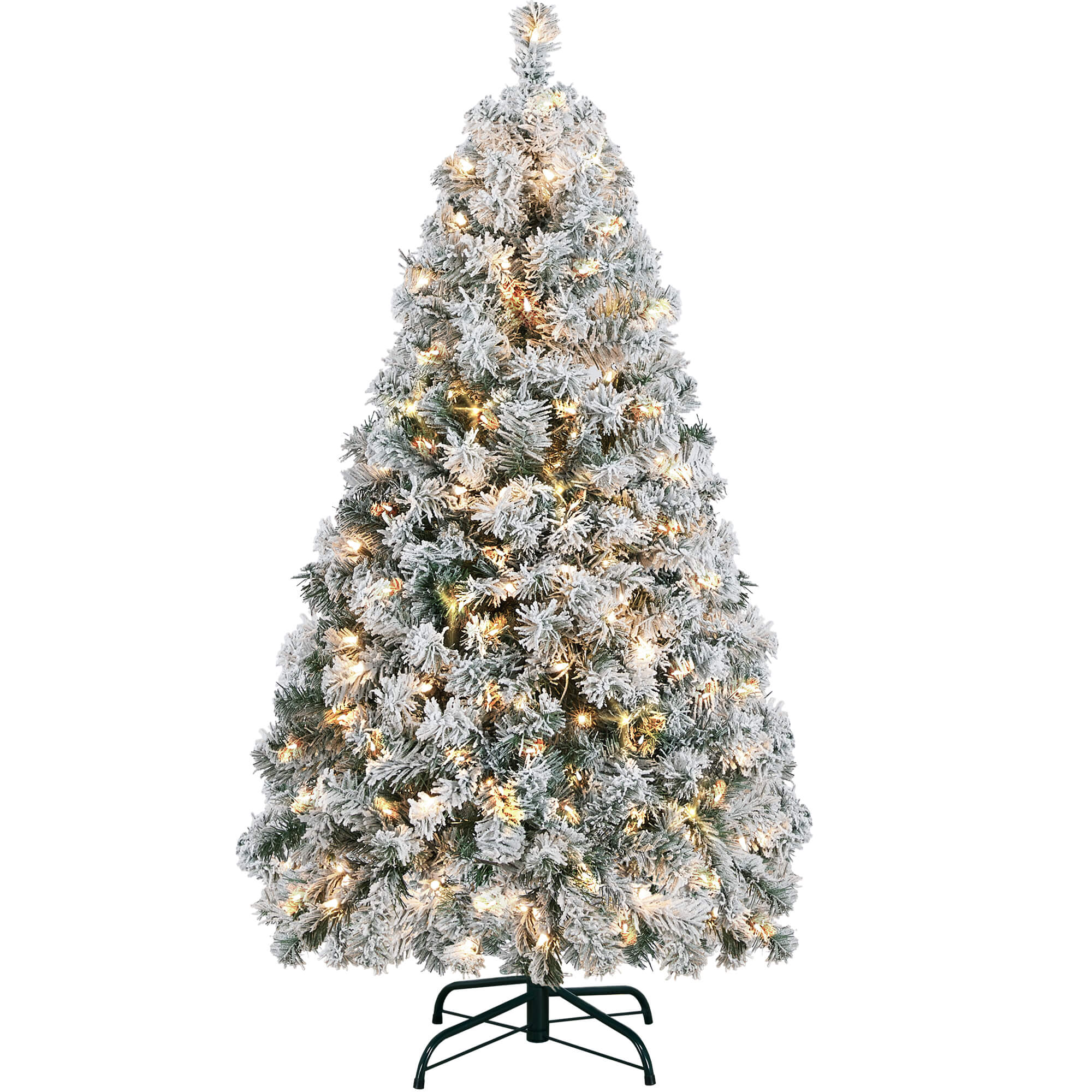 Yaheetech 4.5' Pre-lit Flocked Artificial Christmas Tree - Image 2