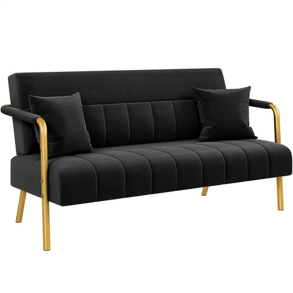 Yaheetech 30 W Modern Sofa Small Sofa Luxurious Velvet Fabric - Image 7