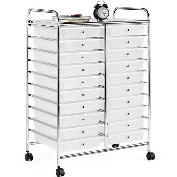 Yaheetech 20-Drawer Rolling Storage Cart - Image 9