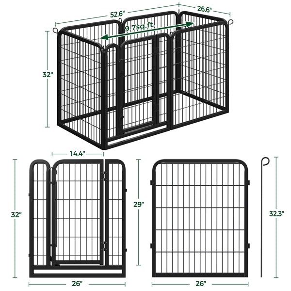 Yaheetech Dog Playpen Outdoor. 32 inch 6 Panels - Image 3