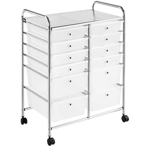 Yaheetech 12 Drawers Rolling Storage Cart - Image 7