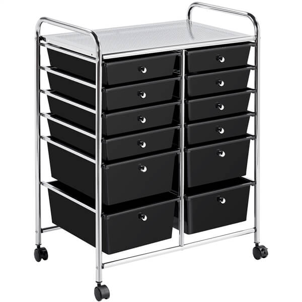 Yaheetech 12 Drawers Rolling Storage Cart - Image 5