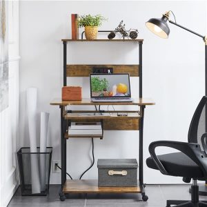 Yaheetech 3 Tiers Rolling Computer Desk on Wheels
