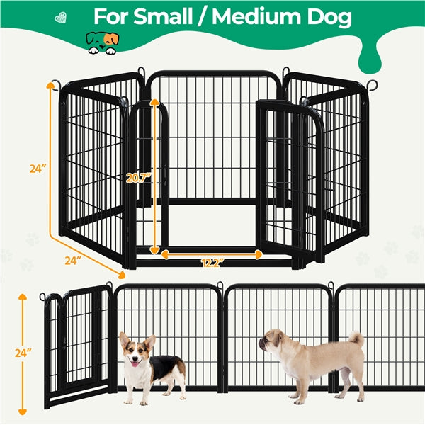 Yaheetech Wide Panel Dog Playpen. 6 Panels 32 inch - Image 4