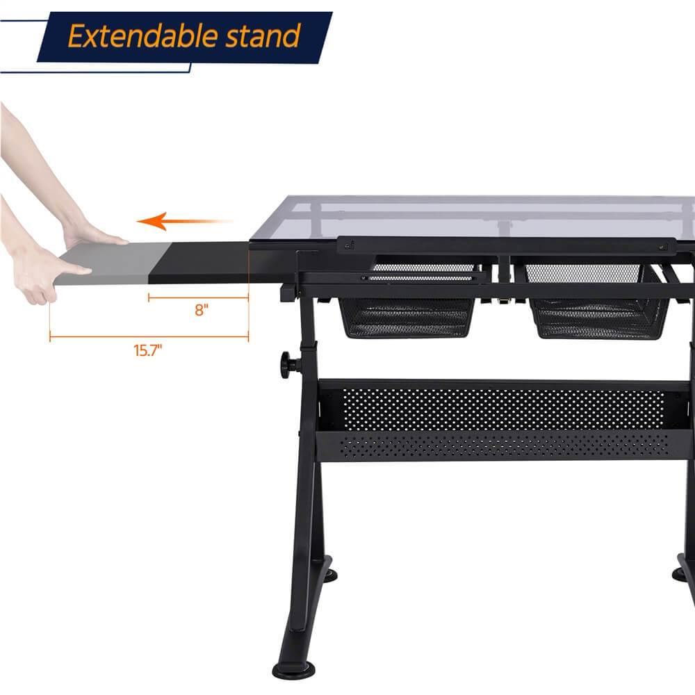 Yaheetech Glass Drafting Table 28'' to 36'' - Image 4