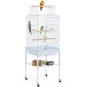 Yaheetech Rolling Bird Cage with Stand