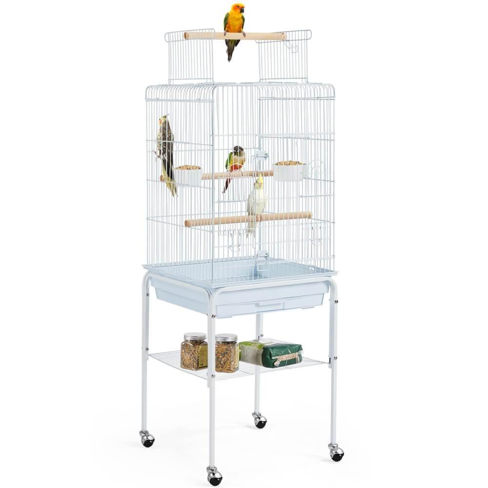 Yaheetech Rolling Bird Cage with Stand
