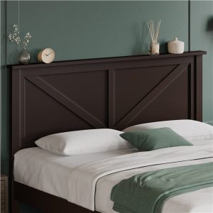 Yaheetech Queen Farmhouse Wood Bed Platform