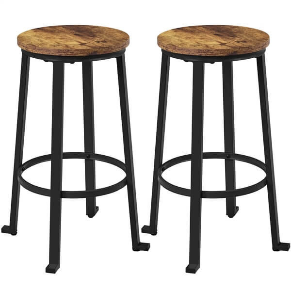 Yaheetech 26/29.5 inch Industrial Counter Barstools Set of 2 - Image 2