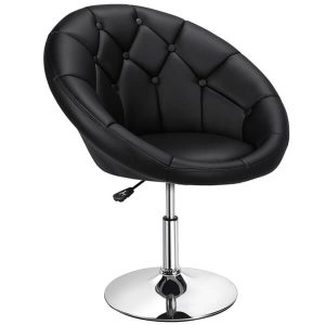 Yaheetech Height Adjustable Modern Round Barrel Chair