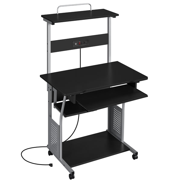 Yaheetech 3 Tiers Rolling Computer Desk on Wheels - Image 3