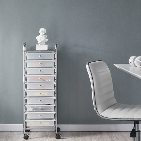 Yaheetech 10 Drawer Rolling Storage Cart - Image 6