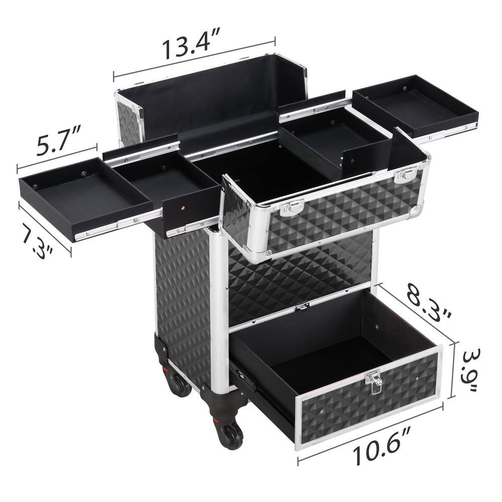 Yaheetech Aluminum Cosmetic Case 22 Inch - Image 6