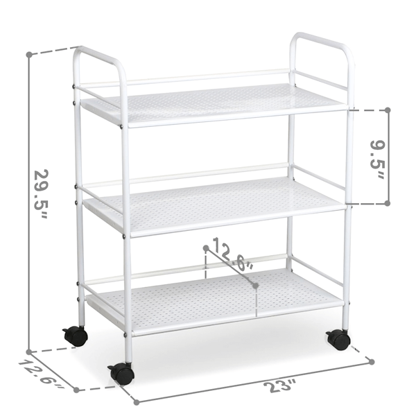 Yaheetech 3-Shelf Salon Trolley Cart - Image 3