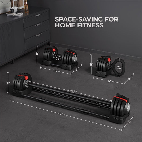 Yaheetech Adjustable Dumbbell Set Free Weight Dumbbells - Image 3
