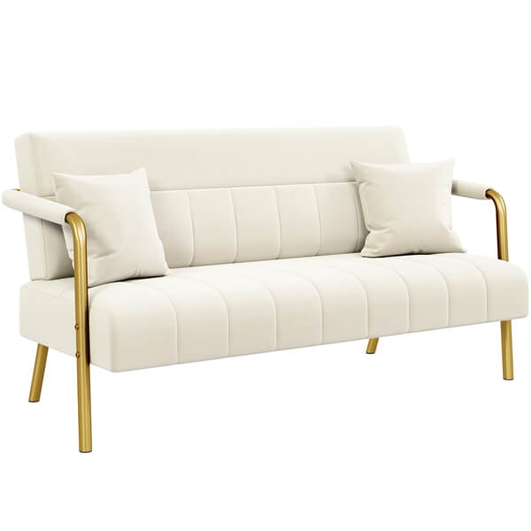Yaheetech 30 W Modern Sofa Small Sofa Luxurious Velvet Fabric - Image 2