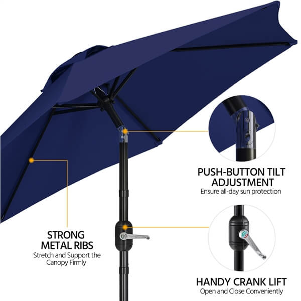 Yaheetech Patio Umbrella. 7.5FT Outdoor Table Market Umbrella - Image 4
