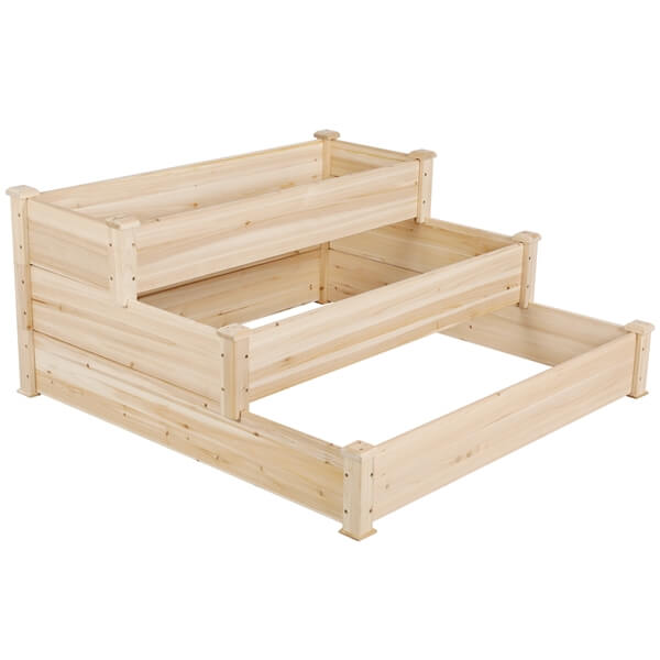 Yaheetech 3 Tier Raised Garden Bed Fir Wood - Image 2
