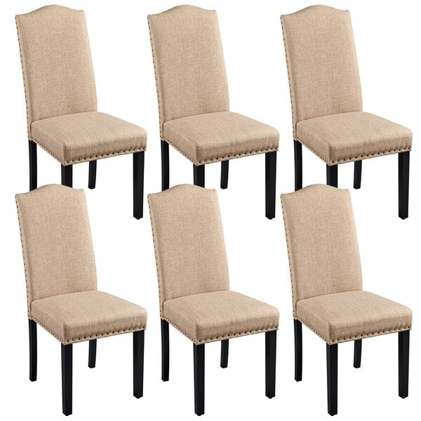 Yaheetech Dining Chairs Set of 6 Armless Parson Chairs - Image 2