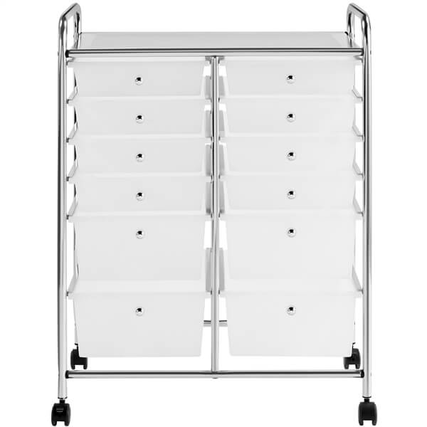 Yaheetech 12 Drawers Rolling Storage Cart - Image 6