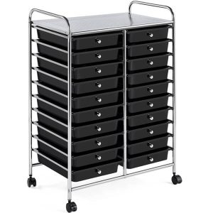 Yaheetech 20-Drawer Rolling Storage Cart