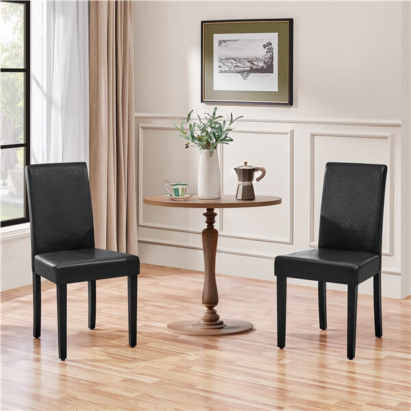 Yaheetech Set of 2 Faux Leather Modern Dining Room Chairs - Image 9