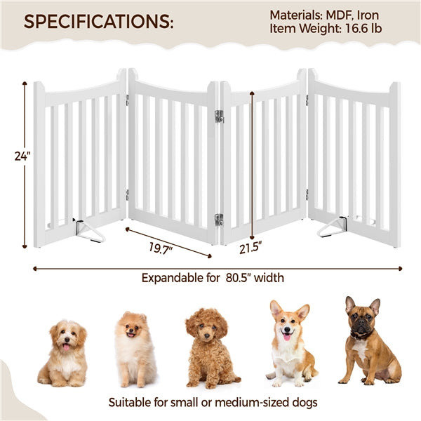 Yaheetech 24 H Freestanding Pet Gate for Dogs - Image 5