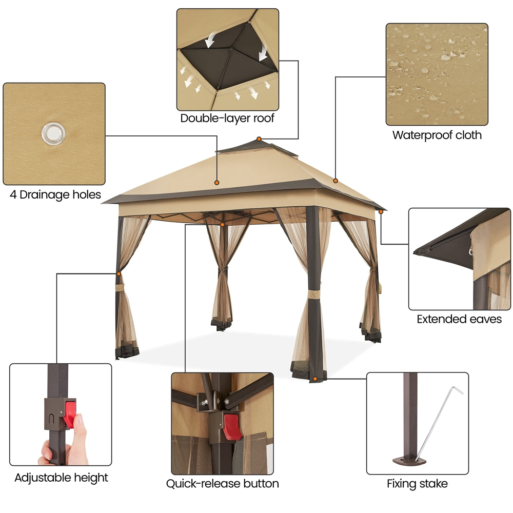 Yaheetech 11 x 11ft Patio Gazebo - Image 5