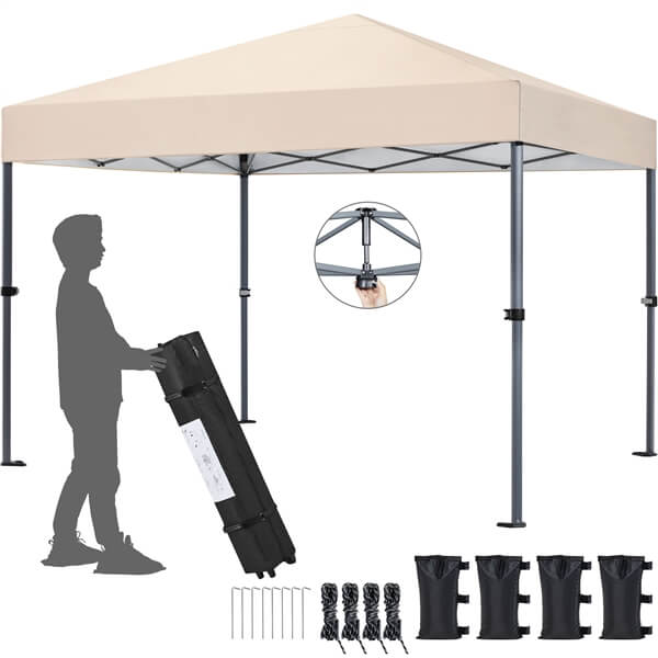 Yaheetech 10x10 1-Person Setup Pop Up Canopy Tent - Image 5