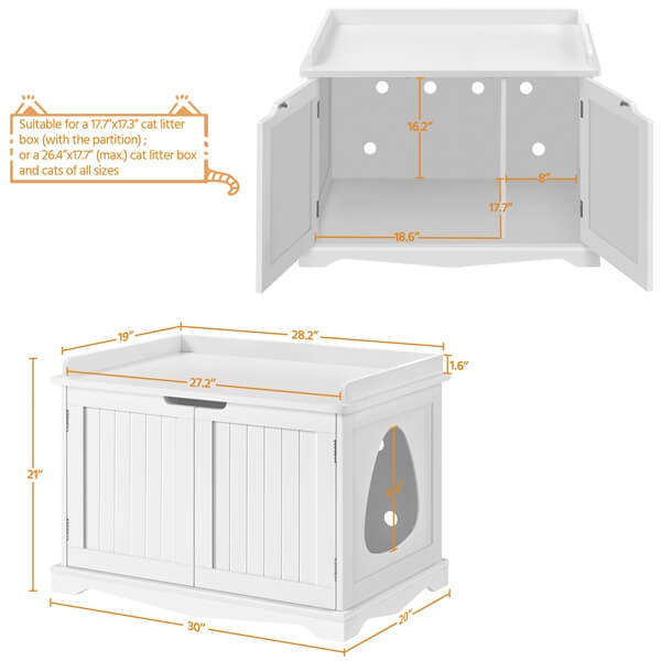 Yaheetech Cat Litter Box Enclosure - Image 3