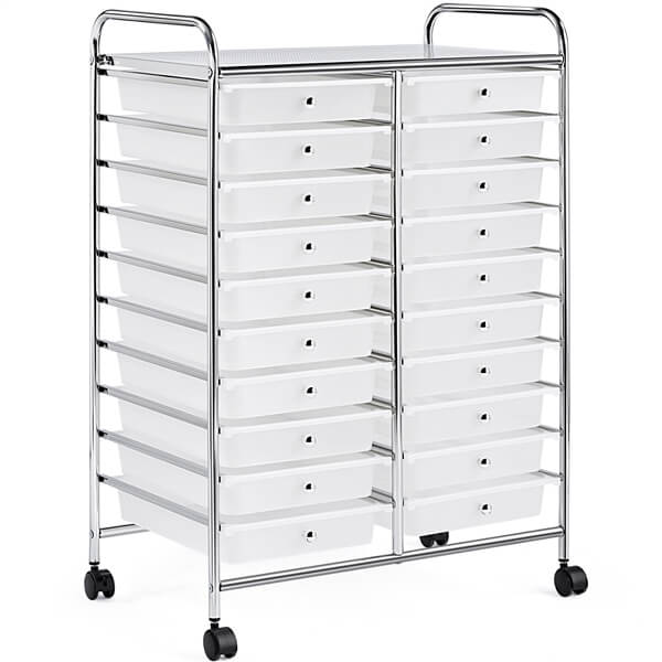 Yaheetech 20-Drawer Rolling Storage Cart - Image 10