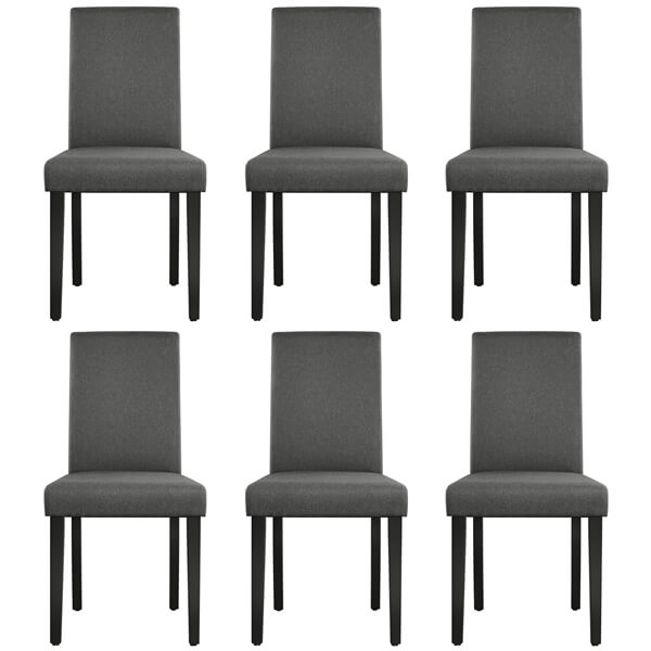 Yaheetech Dining Chairs Set of 6 Fabric Upholstered Parson - Image 4