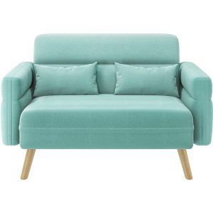 Yaheetech 46.5 W Small Fabric Loveseat Sofa