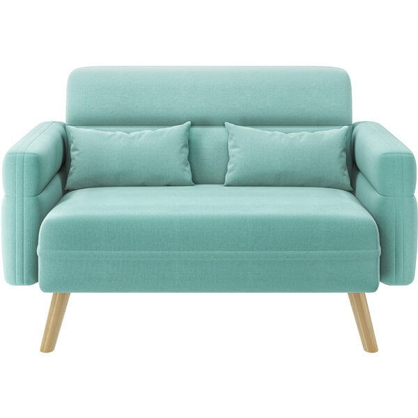 Yaheetech 46.5 W Small Fabric Loveseat Sofa