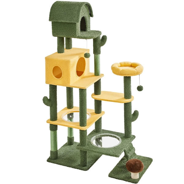 68.5?? H Oasis-Themed Cat Tree for Indoor Cats - Image 2