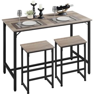 Yaheetech 3 Piece Dining Table Set
