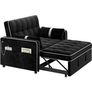 Yaheetech 3-in-1 Pull-Out Sofa Bed